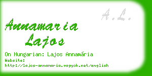 annamaria lajos business card